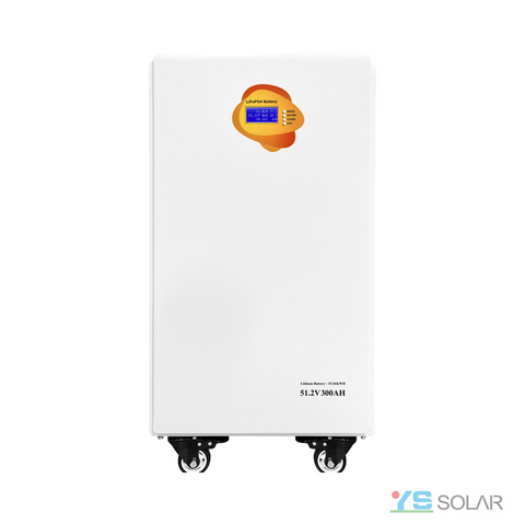 58.4V 15kWh Movable Energy Storage Lithium Battery Pack for Home 310ah Touch LCD Display IP65 Protection CAN Hybrid 12V