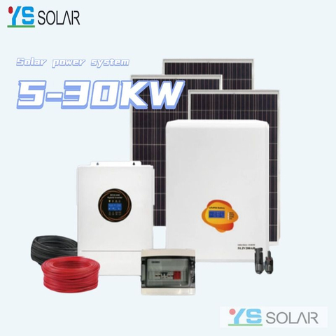 Home Solar Energy System Kit Polycrystalline Silicon Solar Panels Complete 5kw 10kw 20kw 30kw Solar System 25kw Solar MPPT PWM
